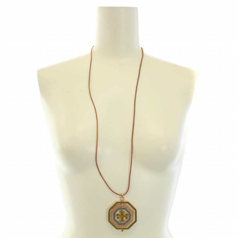 トリーバーチ TORY BURCH ネックレス ペンダント ロゴ ゴールド色 