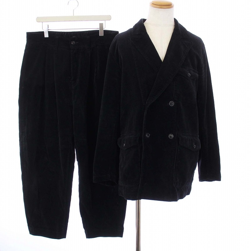 ポータークラシック コーデュロイ ダブル テーラード ジャケット ブラック希少S ポータークラシック Porter Classic CORDUROY TAILORED DOUBLE