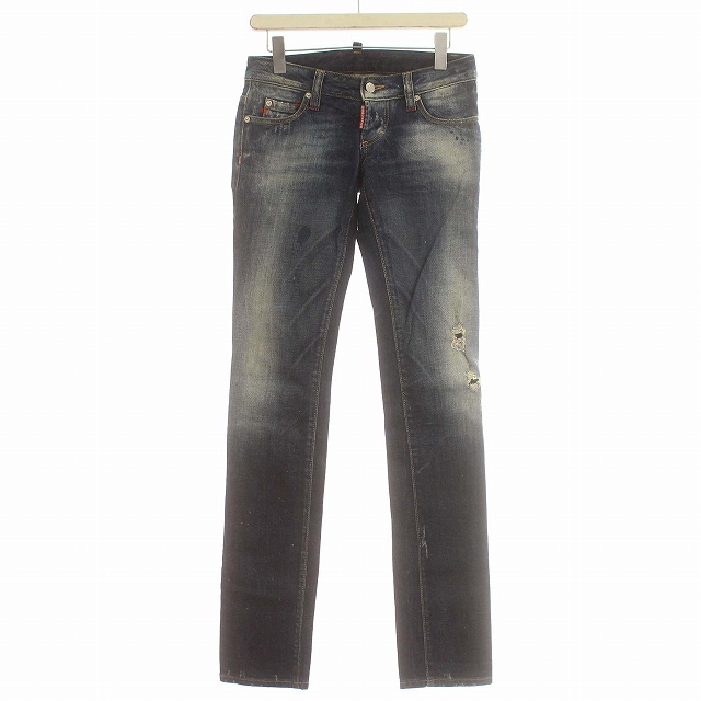 ディースクエアード DSQUARED2 デニムパンツ ダメージ加工 ローライズ  