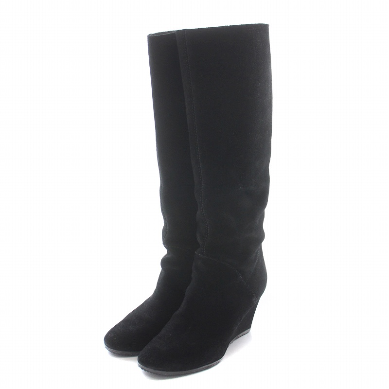 セルジオロッシ sergio rossi　スエード　ロングブーツ 36 グレー セルジオロッシ☆sr Aliciaグレースエードブーツ (Sergio Rossi/ロング