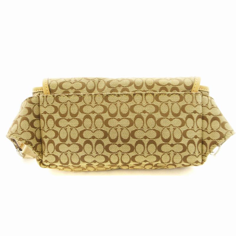COACH コーチ ミニシグネチャー ボディバッグ ウエストポーチ ベージュ系 コーチ COACH ミニシグネチャー ウエストバッグ ボディバッグ