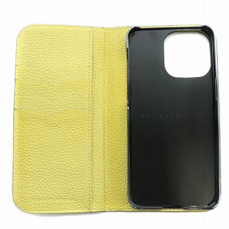 ボナベンチュラiPhone SE スマホケース エトープ×イエロー ボナベンチュラiPhone SE スマホケース エトープ×イエロー エトープ