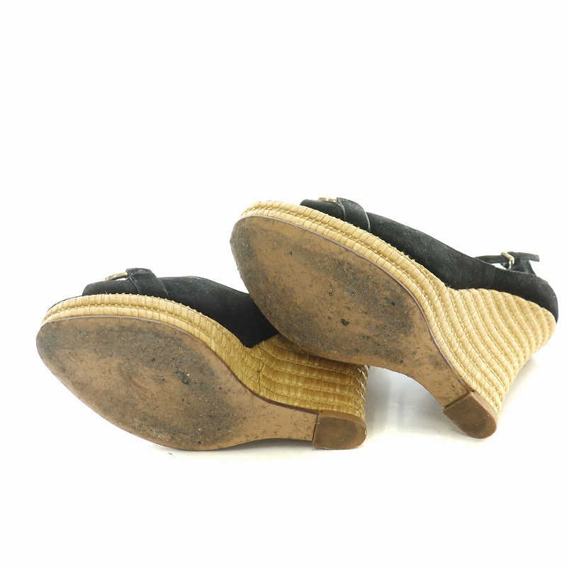 GUCCI エスパドリーユ ホースビット ウェッジ ストラップ サンダル