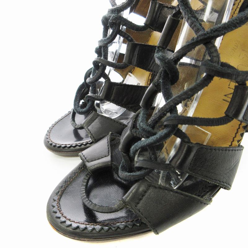 YSL ブラック ハイヒールサンダルサンローラン 24cm