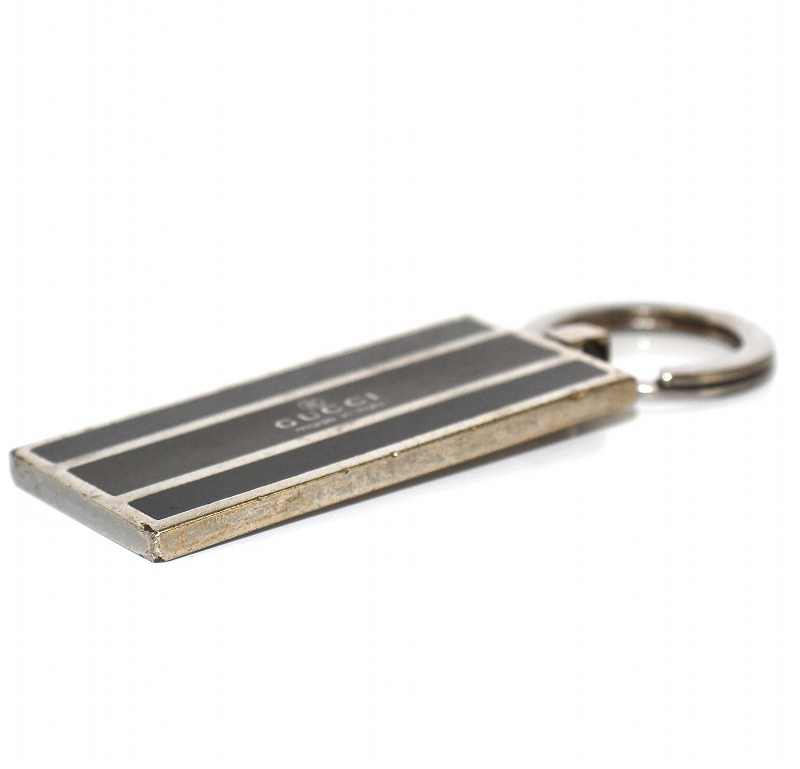 入荷なう グッチ シルバー ロゴ チャーム キーリング キーホルダー GUCCI 小物