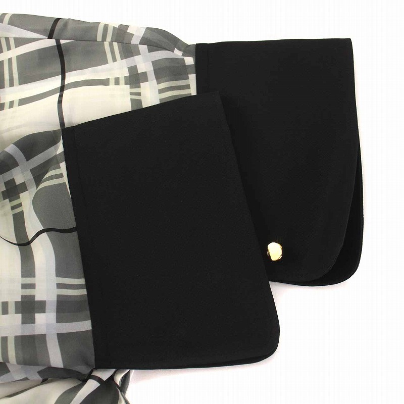 ザ リラクス THE RERACS 22SS SQUARE BLOUSE スクエアブラウス シャツ シースルー 長袖 F グレー 白 黒 22SS-REBL-304L-J ザ リラクス THE RERACS 22SS SQUARE BLOUSE スクエアブラウス