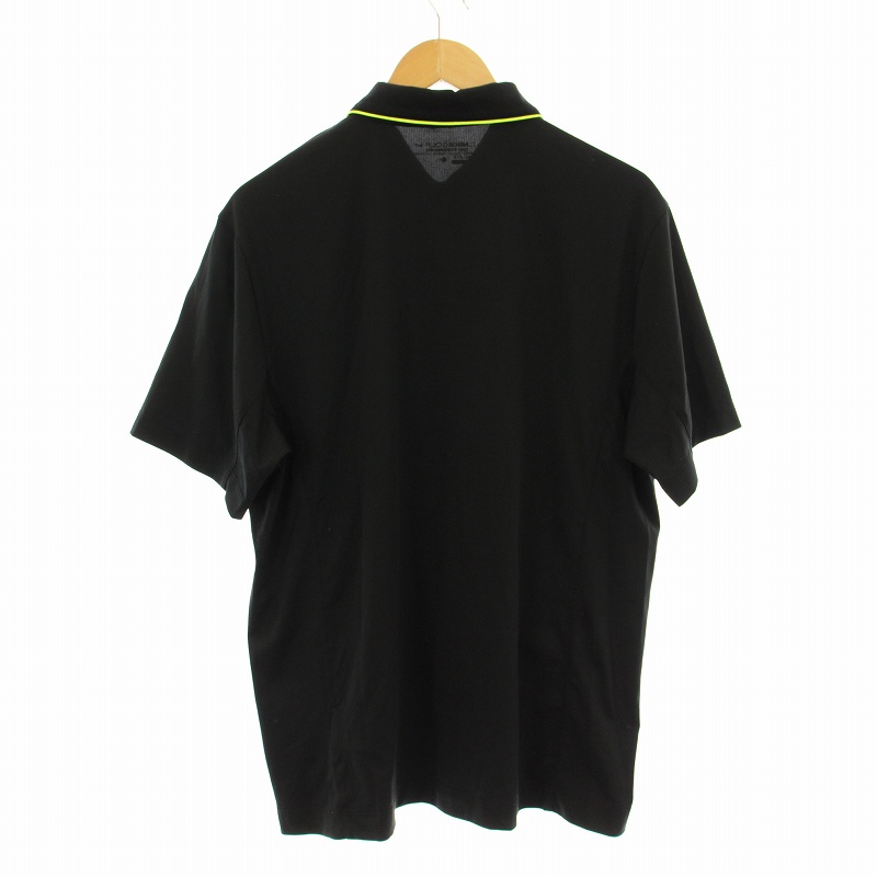NIKE GOLF　ナイロンアノラック Vネック 半袖シャツ 黒　ナイキ　ゴルフ NIKE GOLF ナイロンアノラック Vネック 半袖シャツ 黒 ナイキ