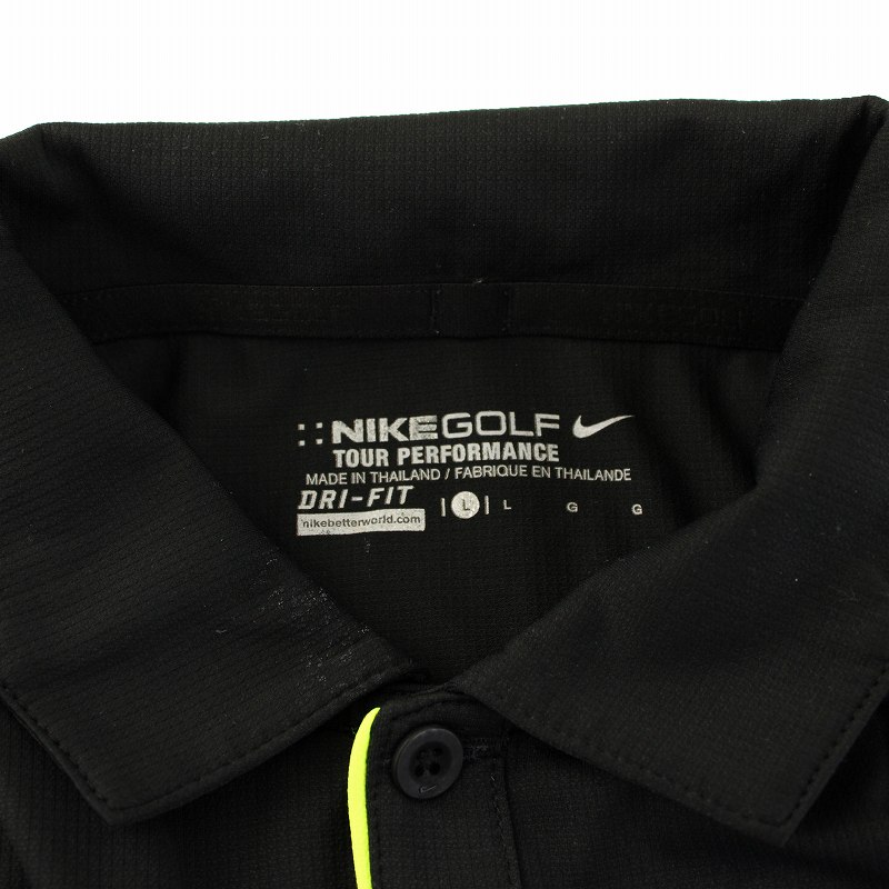 ナイキ　ゴルフシャツ 黒 ナイキ（NIKE）（メンズ）ゴルフウェア 速乾 ツアー ドライ