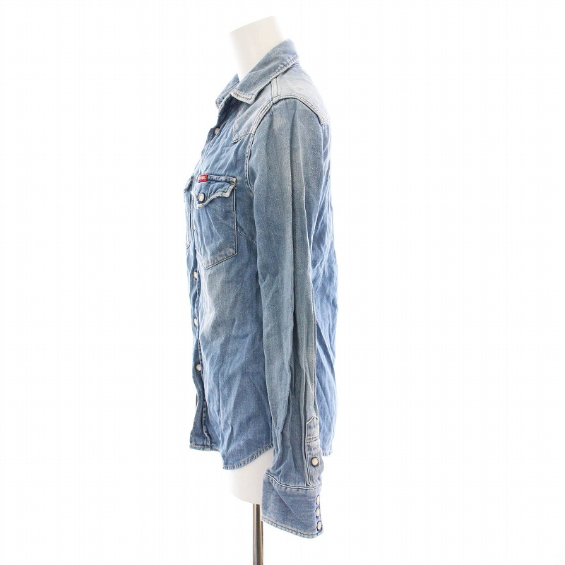 ヒステリックグラマー HYSTERIC GLAMOUR デニムシャツ コットン 長袖 F 青 ライトブルー 0133AH05 /YM レディース HYSTERIC GLAMOUR - ヒステリックグラマー デニムシャツ