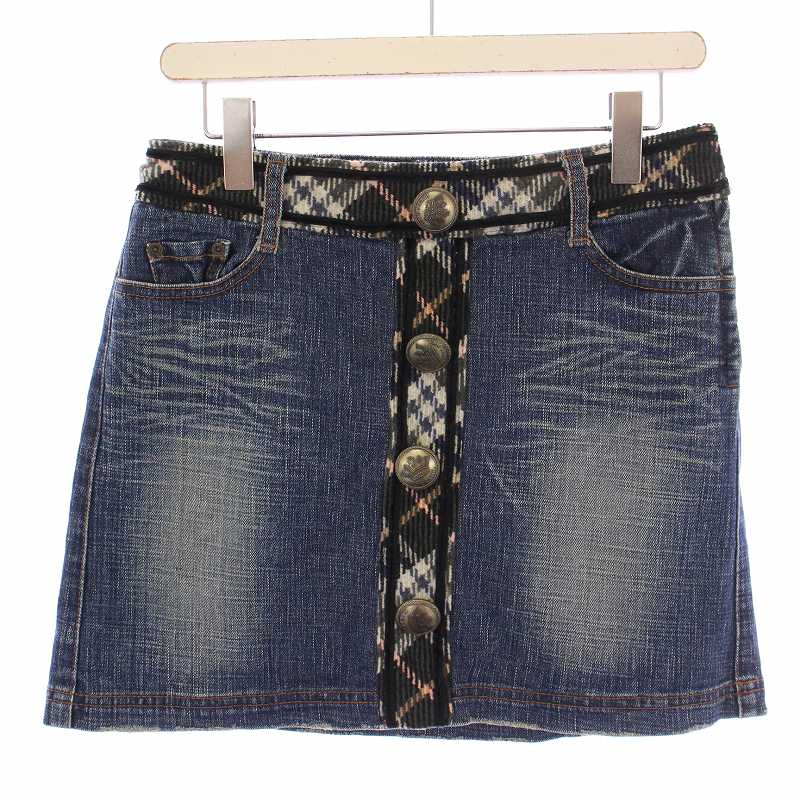 バーバリーブルーレーベル BURBERRY BLUE LABEL デニムスカート 台形