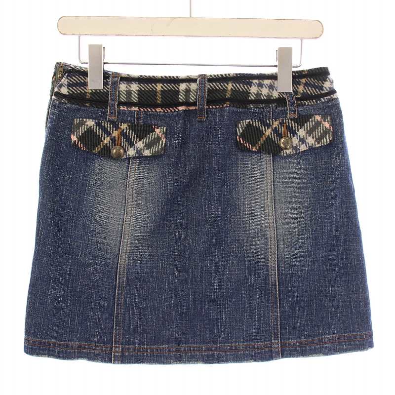 バーバリーブルーレーベル BURBERRY BLUE LABEL デニムスカート 台形