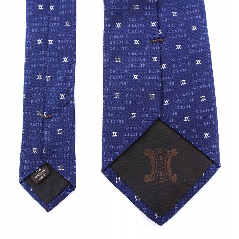 CÉLINE トリオンフ柄 シルクネクタイ 3本セット　イタリア製 セリーヌ ネクタイ3本セット CÉLINE トリオンフ柄 シルクネクタイ 3本