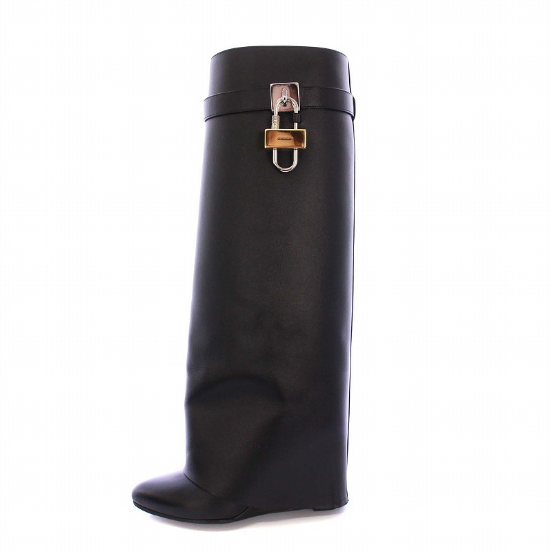 【未使用級/定価32万】近年 ジバンシー シャークロック ロング ブーツ 黒 未使用級/定価32万】近年 ジバンシー シャークロック ロング