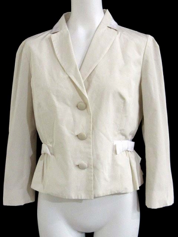 バレンチノ VALENTINO レッド ジャケット テーラード リボン装飾  