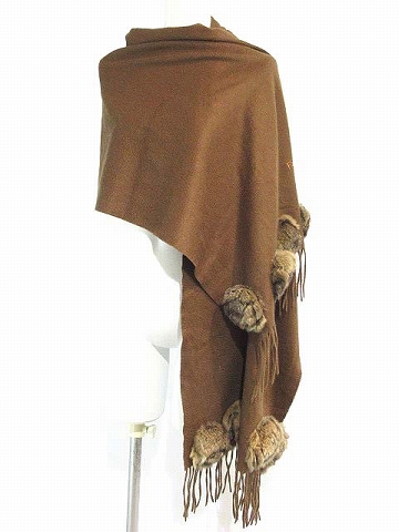 フェンディ FENDI カシミヤ 100% マフラー ストール 大判 ショール  