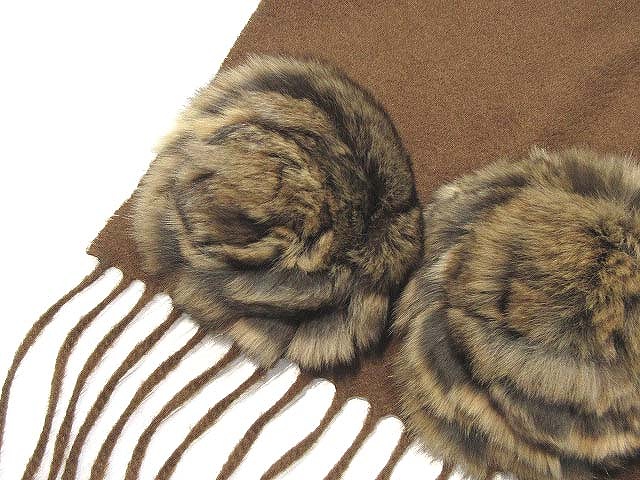 フェンディ FENDI カシミヤ 100% マフラー ストール 大判 ショール 