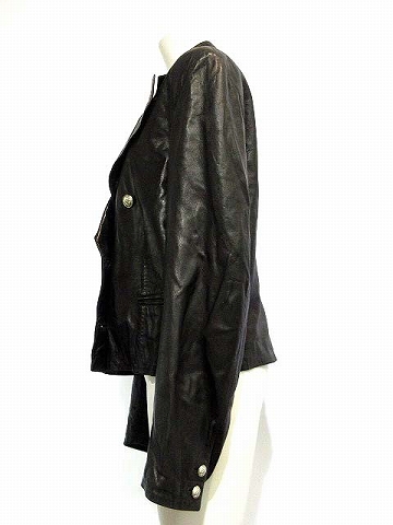 マーガレットハウエル MARGARET HOWELL レザー ジャケット 革 ダブル 