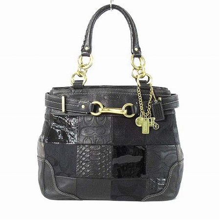 コーチ COACH ハンド バッグ トート ハンプトンズ パッチワーク キャリ 