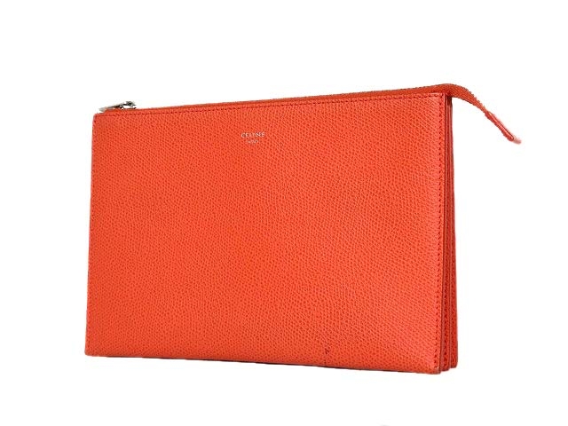セリーヌ CELINE クラッチ バッグ ポーチ トリオ マチなし レザー 
