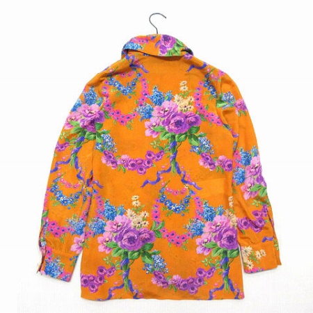 グッチ GUCCI 18SS シャツ ブラウス フローラル プリント シルク GG  