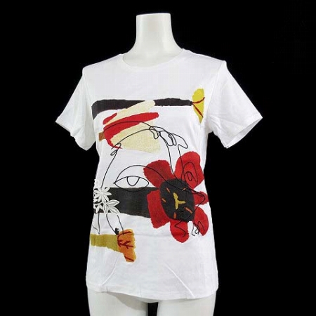 タロウホリウチ TARO HORIUCHI Tシャツ カットソー 半袖 刺繍 白 1  