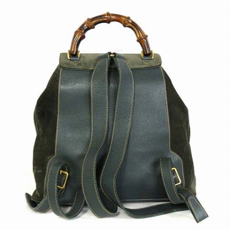 GUCCI オールドグッチ バンブー リュック カーキ ビンテージ GUCCI オールドグッチ バンブー リュック カーキ ビンテージ