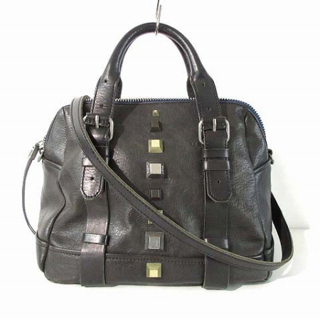 ディーゼル Diesel ショルダー バッグ ハンド 2way スタッズ レザー 黒 鞄 レディース 0 ベクトルパーク