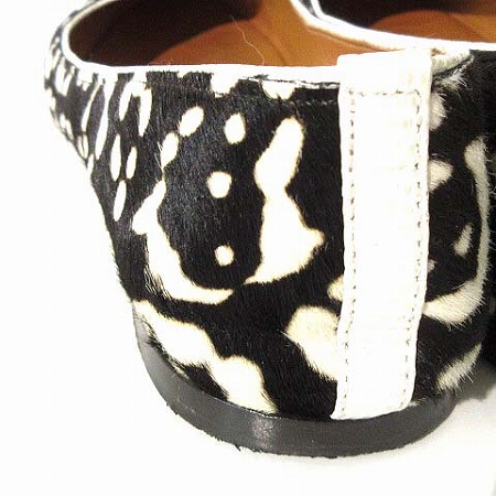 FENDIレオパード柄ハラコパンプス