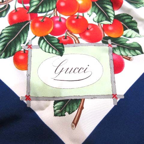 グッチ GUCCI V.ACCORNERO スカーフ 大判 シルク 100％ 草木