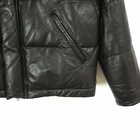 ポールスミス PAUL SMITH ダウン ジャケット ラム レザー 羊革 
