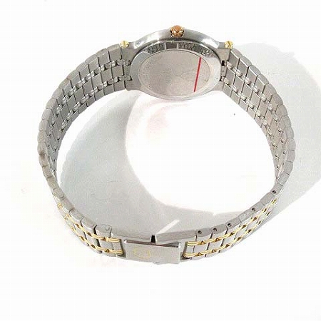 GUCCI アナログ時計 シルバー 101J　ジャンク △ グッチ GUCCI 101J デイト SS/レザー クォーツ ユニセックス