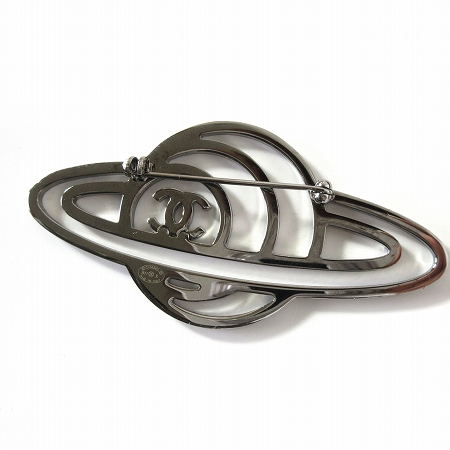 シャネル CHANEL ブローチ 土星 モチーフ 惑星 ココマーク ライン 