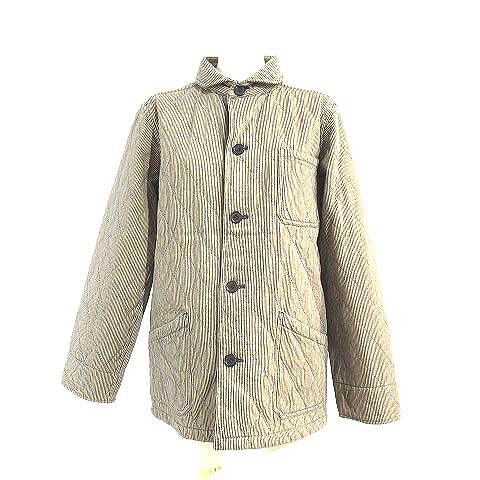 パワープラント Power Plant ジャケット ジャンパー ブルゾン 中綿 ストライプ キルティング コットン ネイビー ベージュ アウター レディース 0 ベクトルパーク