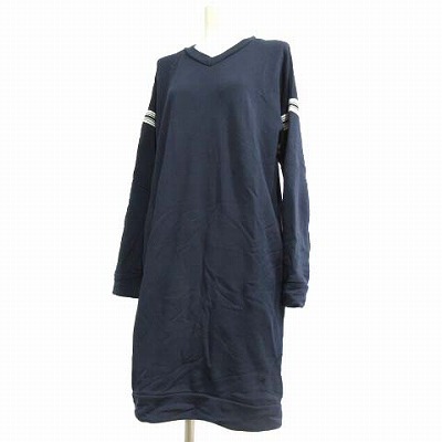 ラコステ Lacoste ワンピース スウェット トレーナー 長袖 Vネック 膝丈 ネイビー 38 レディース 0 ベクトルパーク ラコステ Lacoste ワンピース スウェット トレーナー 長袖 Vネック 膝丈 ネイビー 38 レディース 0 ベクトルパーク