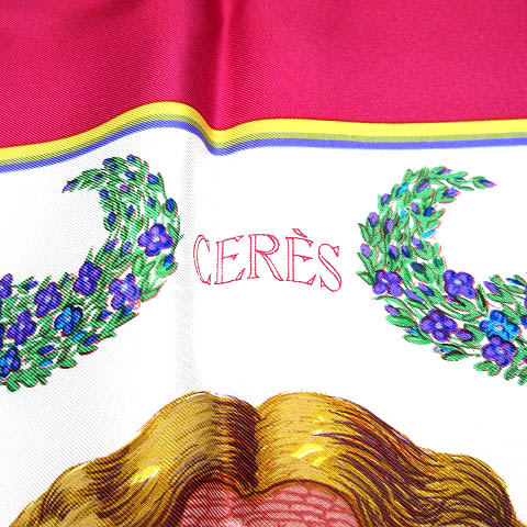エルメス HERMES カレ90 CERES 女神 ケレス スカーフ シルク
