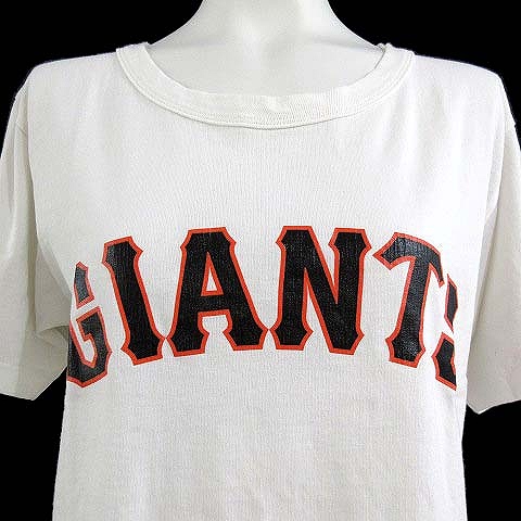 ジャクソンマティス Jackson Matisse マジェスティック アスレチック Majestic Athletic Tシャツ 半袖 丸首 Giants ロゴ プリント ワンポイント 刺繍 野球 白 S トップス レディース 083 901907130068 ベクトルパーク