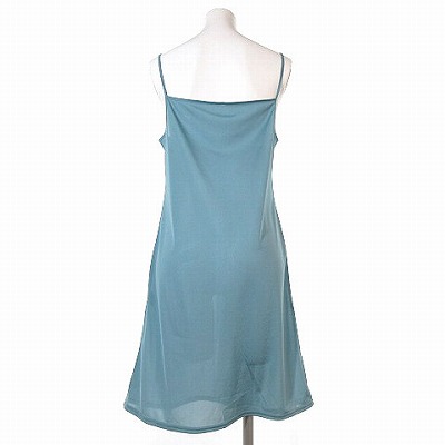 シビラ Sybilla ワンピース 半袖 総柄 ひざ丈 Aライン ペチワンピース付き 緑系 M レディース 0 ベクトルパーク