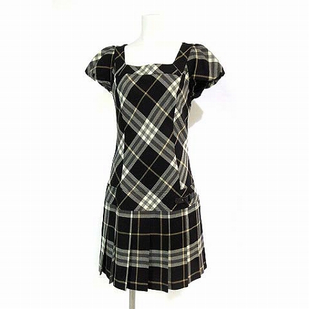 バーバリーブルーレーベル BURBERRY BLUE LABEL ワンピース ウール 100 