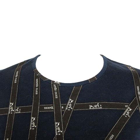 エルメス HERMES Tシャツ カットソー 長袖 ボルデュック リボン 国内