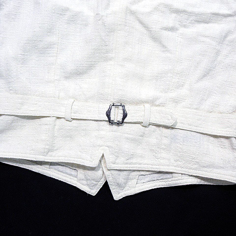 ラルディーニ LARDINI ベスト ジレ シンチバック コットン リネン混 麻 