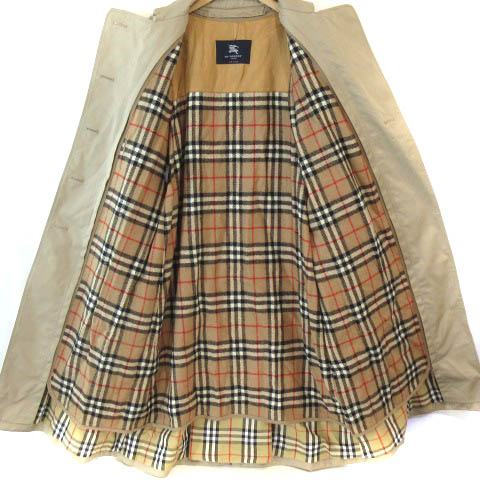 バーバリーロンドン ロングコート ノバチェック ウール シャドーホースエポレット バーバリーロンドン ロングコート ウールライナー付 ノバチェック 2way 38