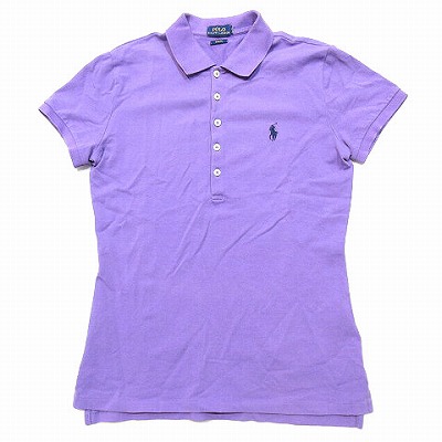 ポロ ラルフローレン Polo Ralph Lauren ポロシャツ 半袖 プルオーバー ワンポイント 紫 トップス レディース 0 ベクトルパーク