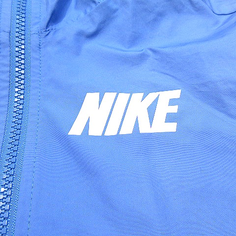 ナイキ Nike ジャケット ジャンパー ウィンドブレーカー アウトドア ナイロン フード ジップアップ ロゴ プリント レディース 女の子 青 155 S アウター キッズ 0 ベクトルパーク