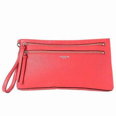 コーチ COACH クラッチ バッグ バッグインバッグ 型押し レザー 
