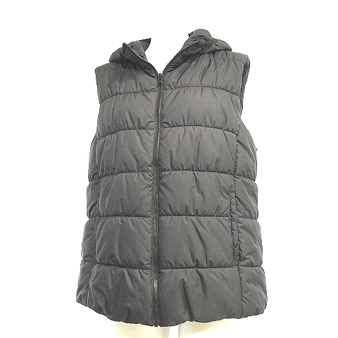 ユニクロ Uniqlo ダウンベスト リバーシブル 中綿 キルティング フード ジップアップ 無地 黒 10 アウター レディース 0 ベクトルパーク ユニクロ Uniqlo ダウンベスト リバーシブル 中綿 キルティング フード ジップアップ 無地 黒 10 アウター レディース 0 ベクトルパーク