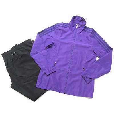 アディダス Adidas ジャージ セットアップ 上下セット トラック ジャケット パンツ 裏地メッシュ Climalite 紫 黒 S Vgps メンズ レディース 0 ベクトルパーク