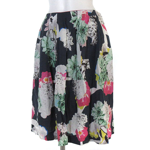 レディース ポールスミス ブラック フラグメントフローラル スカート Paul Smith BLACK Paul by Paul Smith（ポールスミスブラック