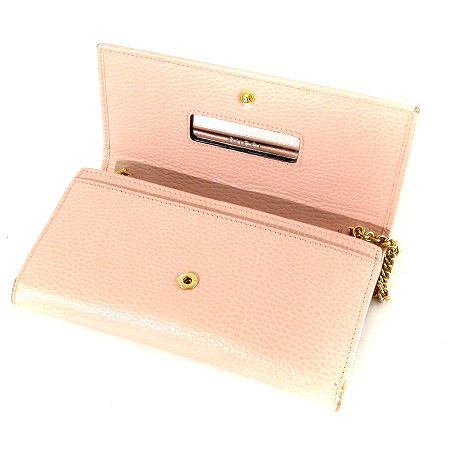 グッチ GUCCI 長財布 二つ折り GGマーモント チェーン ウォレット  