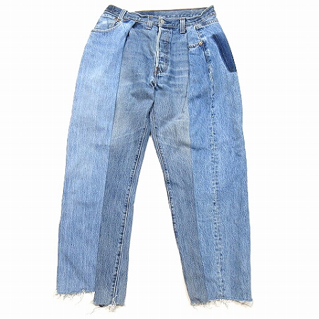 フレームワーク Framework リーバイス Levi S リメイク デニム パンツ ジーンズ カットオフ ボタンフライ タック コットン インディゴ ブルー ボトムス メンズ 0 ベクトルパーク