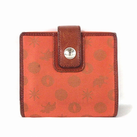 ハンティングワールド 三つ折り財布 ベージュ 美品 （HUNTING WORLD 